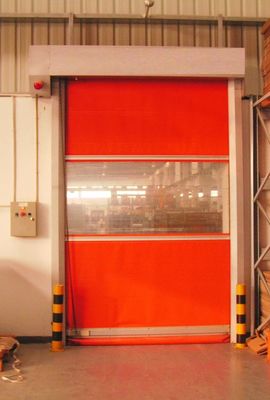 Εσωτερική υπαίθρια ανοξείδωτου 304 συνήθεια απόδειξης σκόνης αέρα ανθεκτική η γρήγορη πόρτα ρόλων υψηλής ταχύτητας αισθητήρων ραντάρ