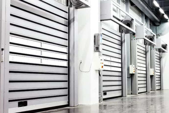 COem βιομηχανική πόρτα 70mm παραθυρόφυλλων πορτών υψηλής ταχύτητας σπειροειδής για το λογιστικό πάρκο