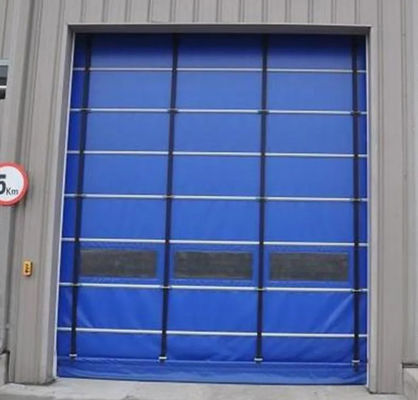 Ρόλος υφάσματος PVC υψηλής ταχύτητας ασφάλειας επάνω στις πόρτες με το υπέρυθρο αυτόματο διπλώνοντας πλαστικό αισθητήρων