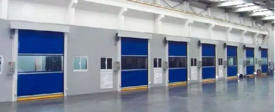 Τραβηγμένες πόρτες με γρήγορη κυλίνδρους από PVC υψηλής ταχύτητας 3 φάσης 380V