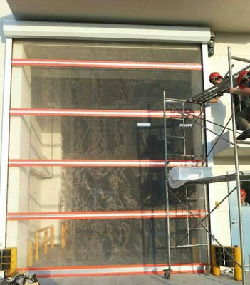 Αποθηκών εμπορευμάτων PVC γρήγορο κυλίνδρων παραθυρόφυλλο πυλών πορτών αυτόματο πλαστικό γρήγορο Windproof