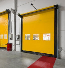 Βιομηχανικό PVC παραθυρόφυλλο 0.8mm υψηλής ταχύτητας πορτών κυλίνδρων ανοξείδωτου γρήγορο κουρτίνα