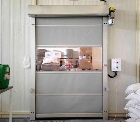 Ανοξείδωτου καθαρό δωμάτιο αποθηκών εμπορευμάτων παραθυρόφυλλων 220V αυτοματοποίησης πορτών κυλίνδρων PVC γρήγορο