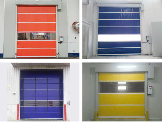 Οι γρήγορες πόρτες κυλίνδρων PVC ανοξείδωτου για την καθαρή μηχανή παραθυρόφυλλων 220V αυτοματοποίησης δωματίων αποθηκών εμπορευμάτων και εργαστηρίων λειτουργούν