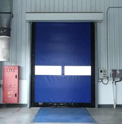 PVC αυτόματες γρήγορες πόρτες 0,5 κυλίνδρων παραθυρόφυλλων γρήγορες - ρόλος υψηλής ταχύτητας ασφάλειας 1.5m/S επάνω