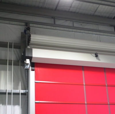 Ασφάλεια Πρώτη υψηλής ταχύτητας PVC Roll Up Rapid Shutter Door 304 από ανοξείδωτο χάλυβα υλικό Rapid Zipper High Speed Roller Door