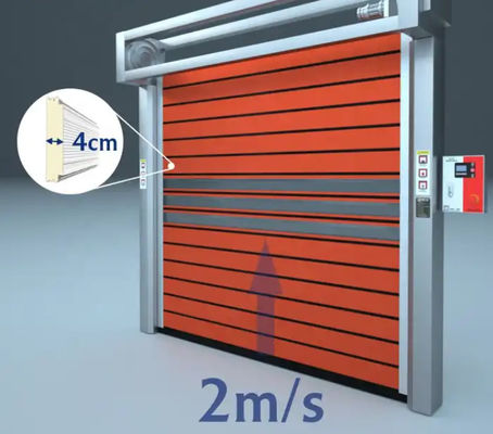 Ελεγχόμενη από PLC σπειροειδή κεφαλική πόρτα αυτόματη εξωτερική εμπορική αλουμίνιο