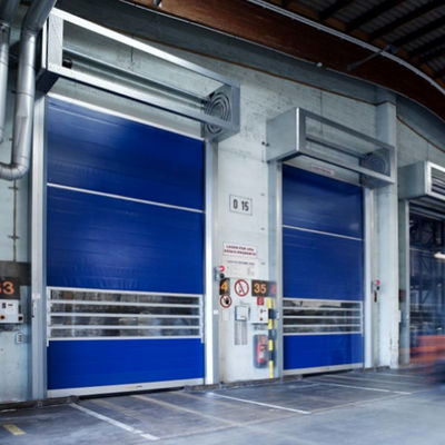 Αλουμινίου Διαφανής Γρήγορη 2m / s Σπειροειδή Ασφάλεια κυλιόμενη πόρτα China Manufacturer