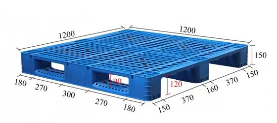 Επαναχρησιμοποιήσιμο 4T Στατικό 1T Rack Φορτώσιμο 2προς Εισόδου Εναρμονίσιμο Υγιεινές ομαλή επιφάνεια πλαστική παλέτα
