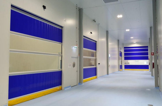 Μείωση θορύβου Υψηλή ταχύτητα PVC Roll Up Rapid Shutter Door 304 ανοξείδωτο χάλυβα Αντίσταση σε καιρικές συνθήκες