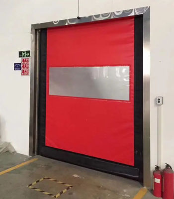 Μακροχρόνια μοντέρνα υψηλής ταχύτητας PVC Roll Up Rapid Shutter Door 304 από ανοξείδωτο χάλυβα Υλικό αυτόματη αποθήκευση PVC παγωμένο δροσερό πόρτες