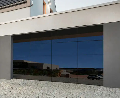 Εγχειρίδιο ή αυτόματο άνοιγμα Αδιαβρότητα τάξης 3 Διαφανής πόρτα γκαράζ υλικό γυαλί κράμα αλουμινίου