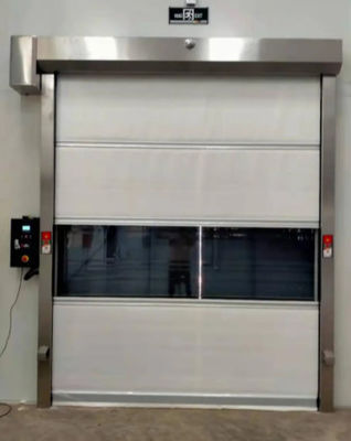 Υψηλής ταχύτητας PVC Roll Up Rapid Shutter Door 304 από ανοξείδωτο χάλυβα Σύγχρονη μονωτική ταχεία λειτουργία