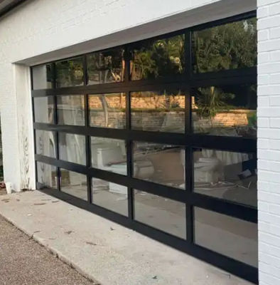 Υψηλή ασφάλεια Αλουμινίου κράμα γυαλί διατομεακή πόρτα γκαράζ υδατοστερότητα κλάση 3 διαφανής