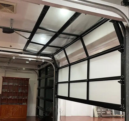 Διαφανές γυαλί διατομεακή πόρτα γκαράζ υψηλή υδατοστερότητα ηχομόνωση