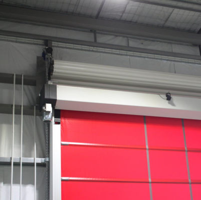 Απομονωμένη υψηλής ταχύτητας PVC Roll Up Rapid Shutter Door 304 από ανοξείδωτο χάλυβα αυτόματη χειροκίνητη λειτουργία