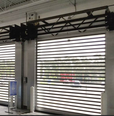 Περιοχή θερμοκρασίας -20C- 50C Αλουμινίου Τουρμπίνα σκληρή γρήγορη πόρτα υψηλής απόδοσης υψηλής ταχύτητας σπειροειδής πόρτα για αξεπέραστη ασφάλεια