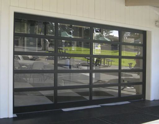 Κλάση Στεγανότητας 3 Διαφανές Τμηματικό Γκαραζόπορτα από Γυαλί Τμηματικό Στυλ Γκαραζόπορτας με Χειροκίνητο ή Αυτόματο Άνοιγμα
