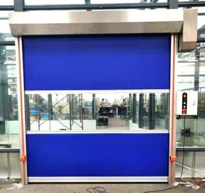 Η γρήγορη μηχανή παραθυρόφυλλων αυτοματοποίησης χάλυβα πορτών κυλίνδρων PVC υψηλής ταχύτητας λειτουργεί το μπλε χρώμα
