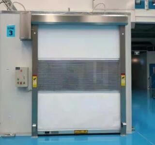 Βιομηχανικές γρήγορες πόρτες κυλίνδρων 1.2mm θερμοκρασία χρήσης παραθυρόφυλλων αυτοματοποίησης ανοξείδωτου PVC 	-30°C- +70°C