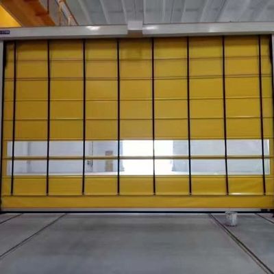 Ιδιαίτερα μονωτικό φερμουάρ PVC Γρήγορες πόρτες με ρολό Αντοχή στις καιρικές συνθήκες Ασφάλεια Ανθεκτικό σε τυφώνες