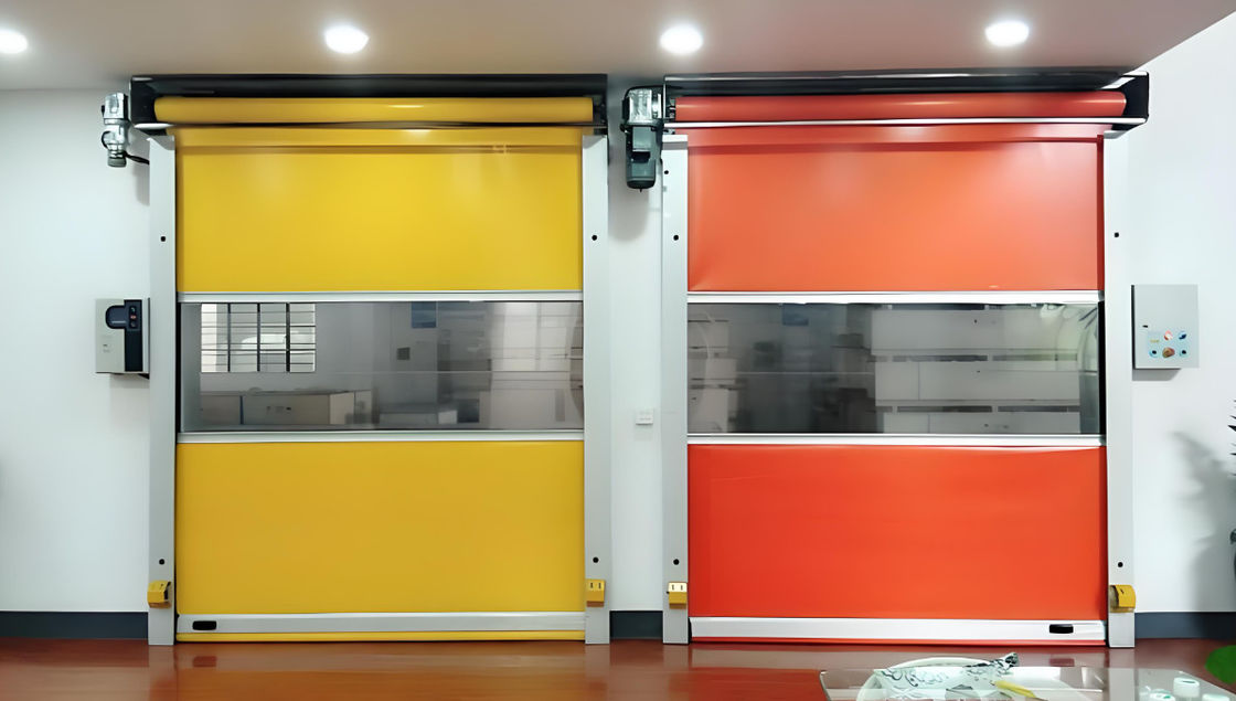 Αθόρυβος ανθεκτικός υψηλής ταχύτητας PVC Roll Up Rapid Shutter Γκαράζ πόρτα εξατομικευμένη εξωτερική πόρτα από κράμα αργιλίου