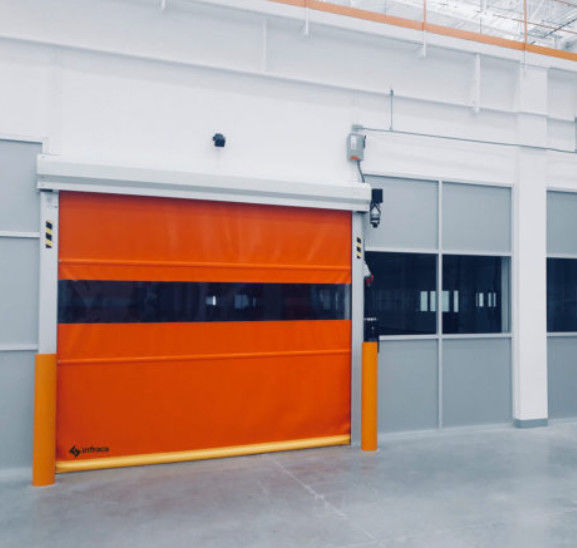 Βιομηχανική υψηλής ταχύτητας PVC Roll Up Rapid Shutter Door 304 υλικό από ανοξείδωτο χάλυβα χαμηλής συντήρησης