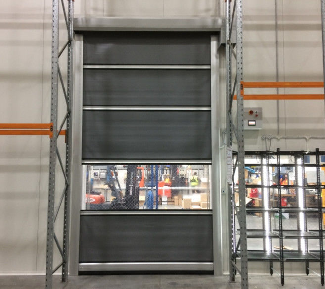 Μακροχρόνια μοντέρνα υψηλής ταχύτητας PVC Roll Up Rapid Shutter Door 304 από ανοξείδωτο χάλυβα Υλικό αυτόματη αποθήκευση PVC παγωμένο δροσερό πόρτες