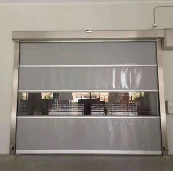 Προσαρμοσμένη υψηλής ταχύτητας PVC Roll Up Rapid Shutter Door 304 από ανοξείδωτο χάλυβα αυτόματη λειτουργία
