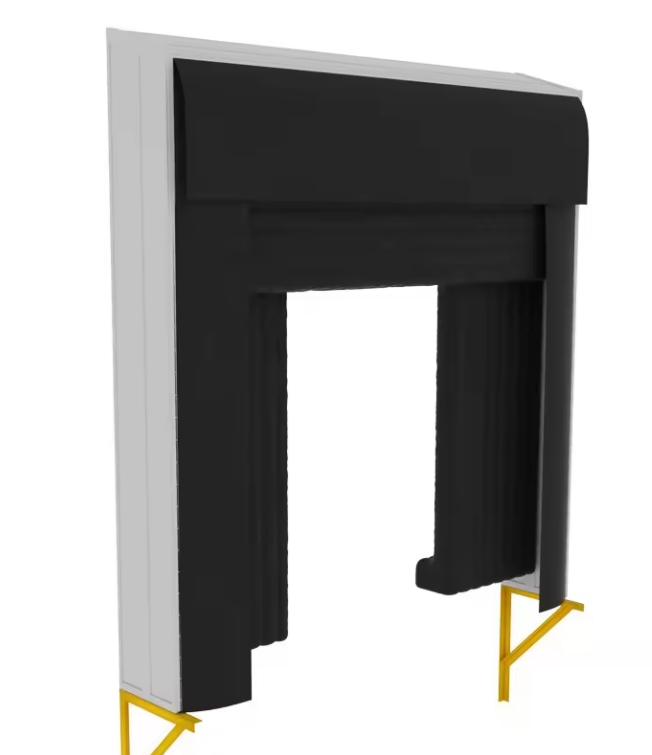 Truck Mechanical Waterproof PVC Dock Seal for Warehouse Protection From The Elements with Adjustable Loading Dock Shelters Fixed Galvanized Steel Liner